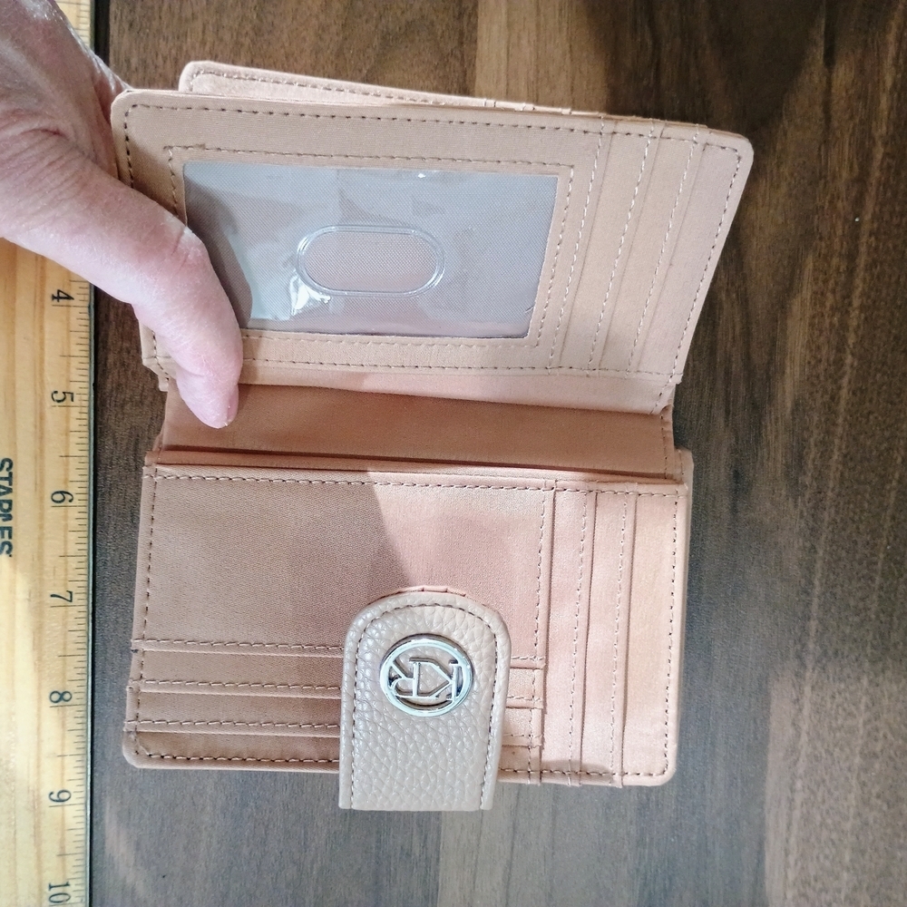Beige Vegan Leather Wallet - Picture 6 of 7